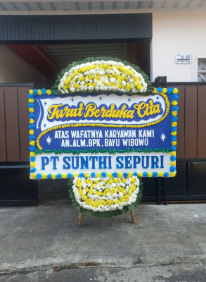 Papan Bunga Duka di Gendongan